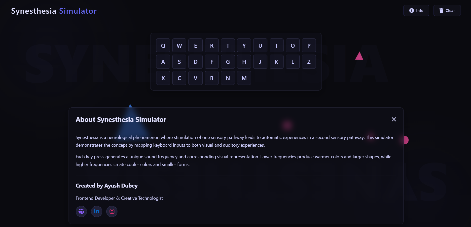 Keyboard Visual Audio Simulator