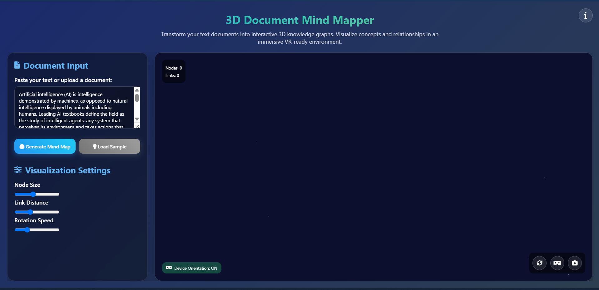 Document to 3D Visualizer