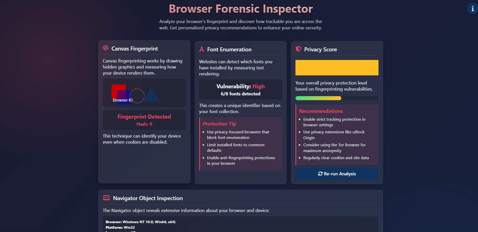Browser Forensics for Safety